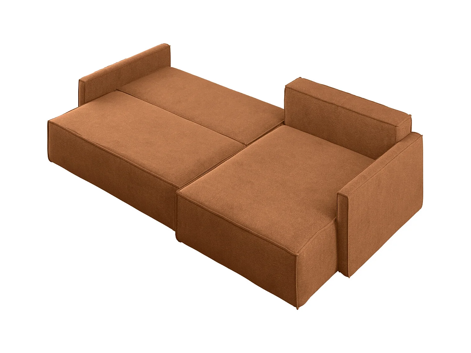 Schlafsofa Carlos L-Form, Ecksofa Mit Bettkasten Und Schlaffunktion Stoff Salvador Rechts Braun