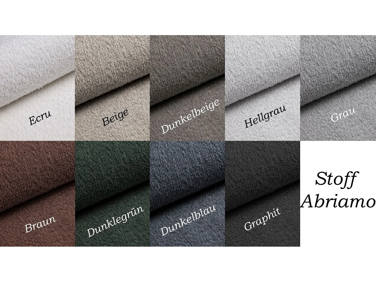 Ecksofa mit schlaffunktion und bettkasten, Sofa U-form, Couch U-form BEST stoff Abriamo Ecru