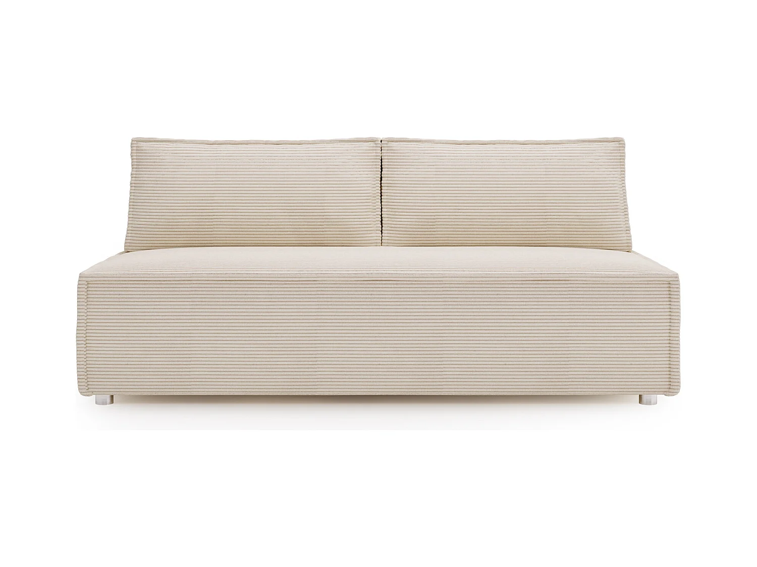 Canapé avec fonction couchage et coffre de lit, canapé-lit DUO Poso tissu - plusieurs coloris Beige clair