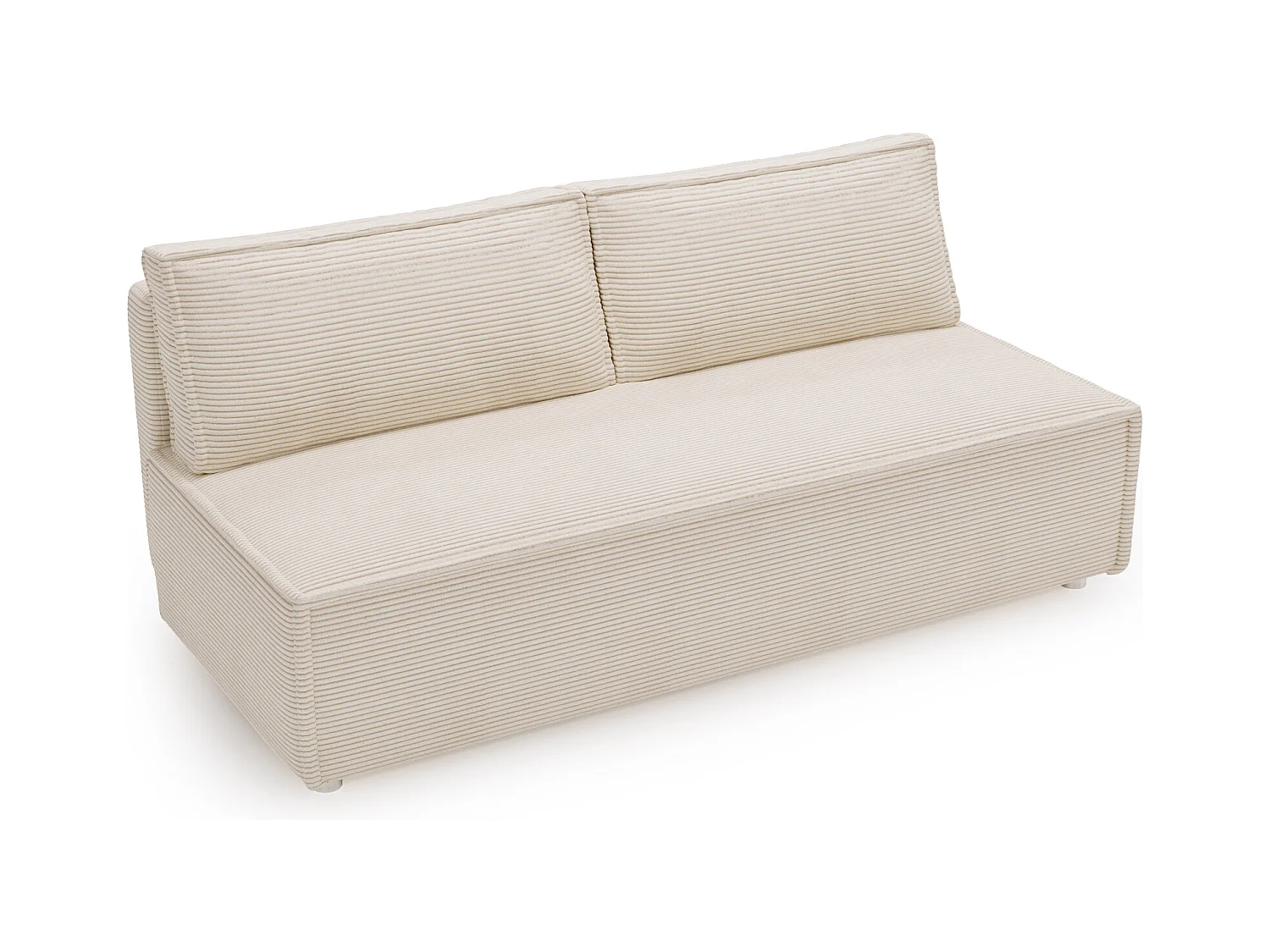 Canapé avec fonction couchage et coffre de lit, canapé-lit DUO Poso tissu - plusieurs coloris Beige clair