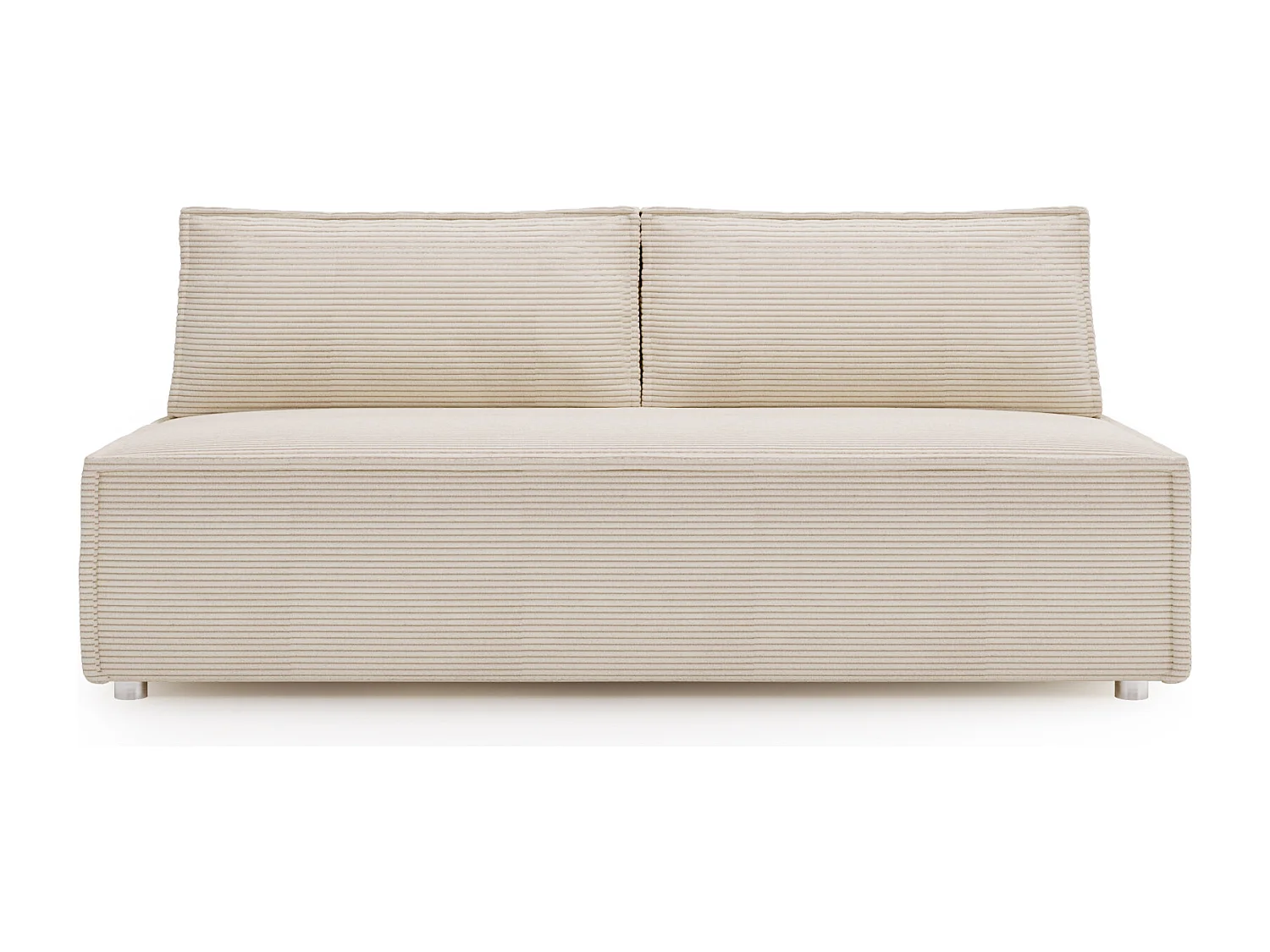 Canapé avec fonction couchage et coffre de lit, canapé-lit DUO Poso tissu - plusieurs coloris Beige clair