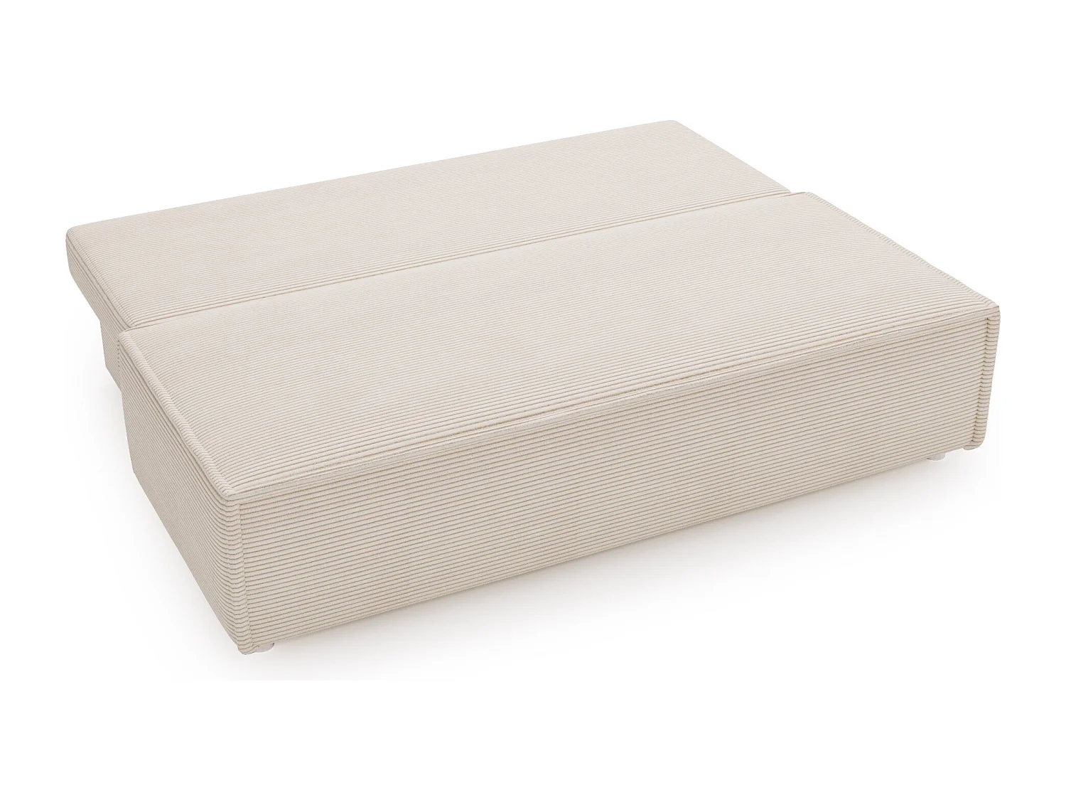 Canapé avec fonction couchage et coffre de lit, canapé-lit DUO Poso tissu - plusieurs coloris Beige clair