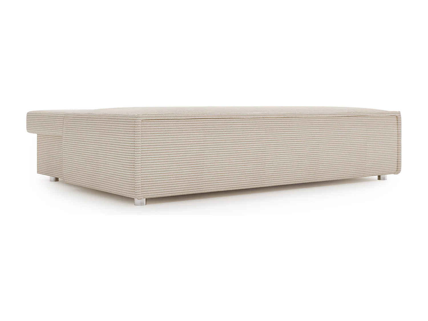 Canapé avec fonction couchage et coffre de lit, canapé-lit DUO Poso tissu - plusieurs coloris Beige clair