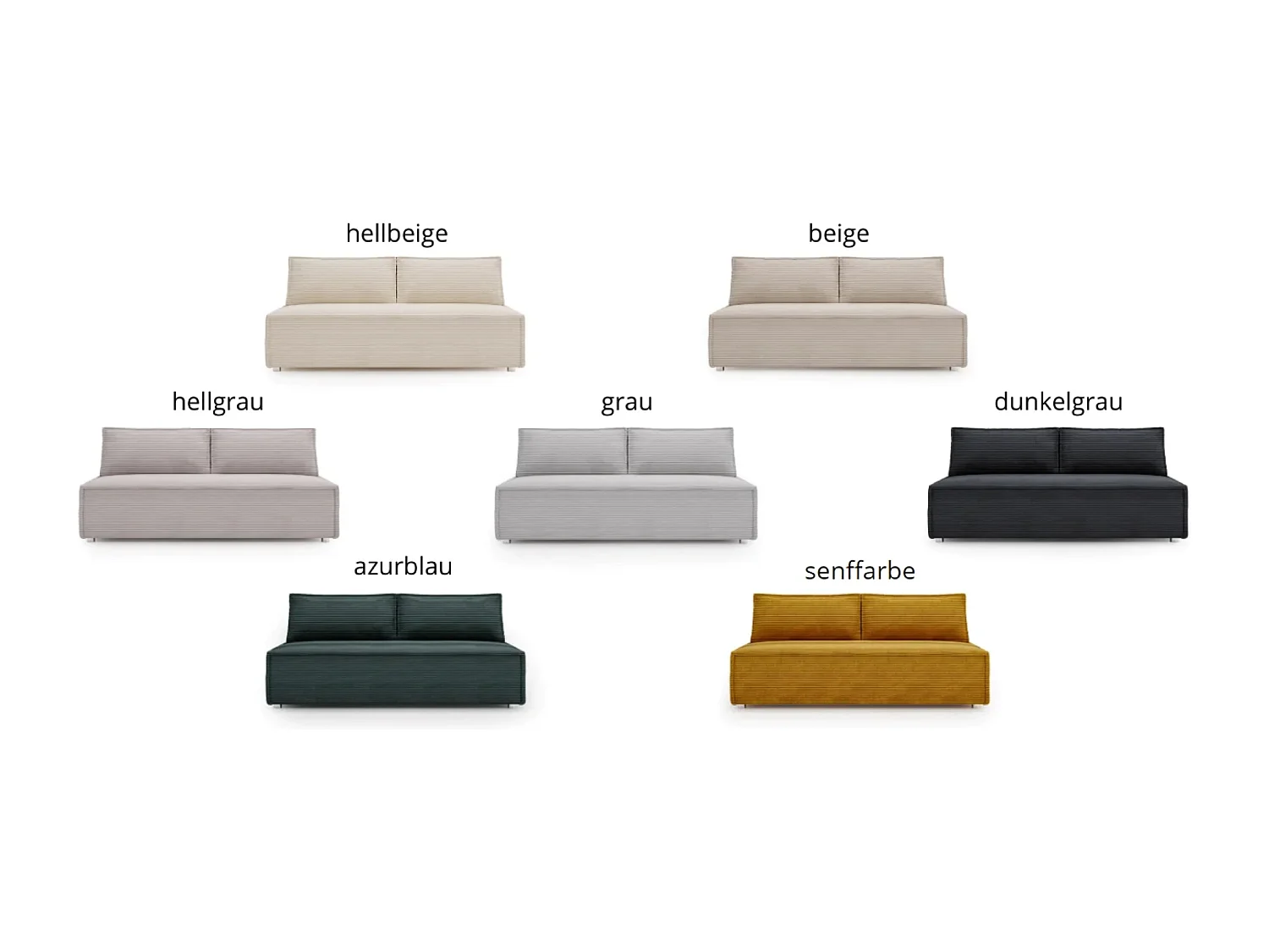 Canapé avec fonction couchage et coffre de lit, canapé-lit DUO Poso tissu - plusieurs coloris Beige clair