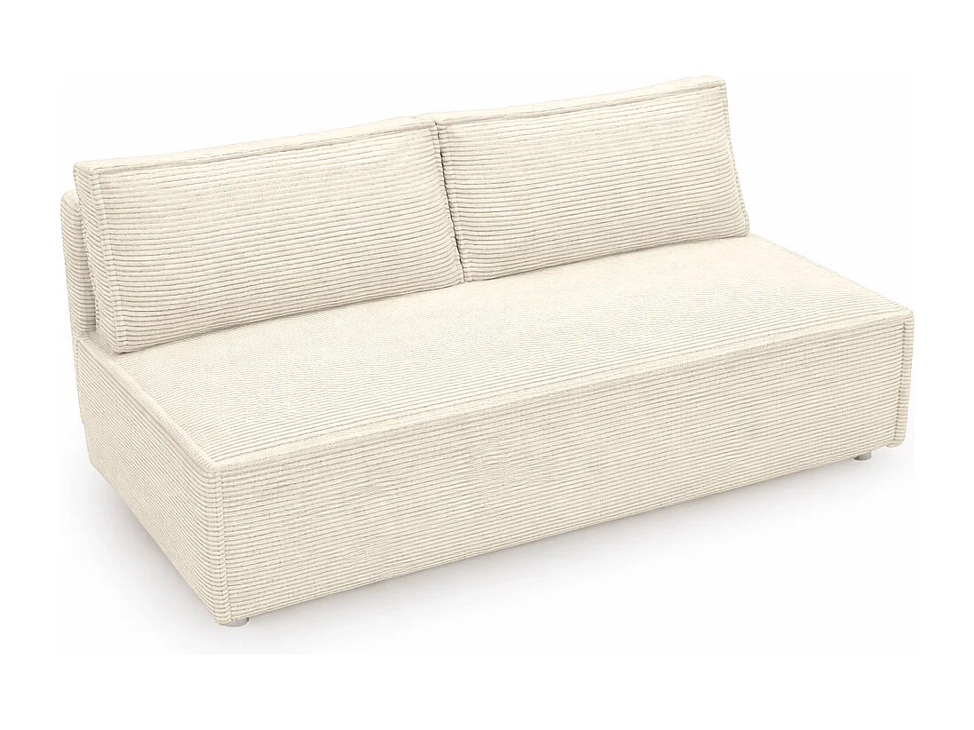 Canapé convertible DUO Poso en tissu - plusieurs coloris Beige clair