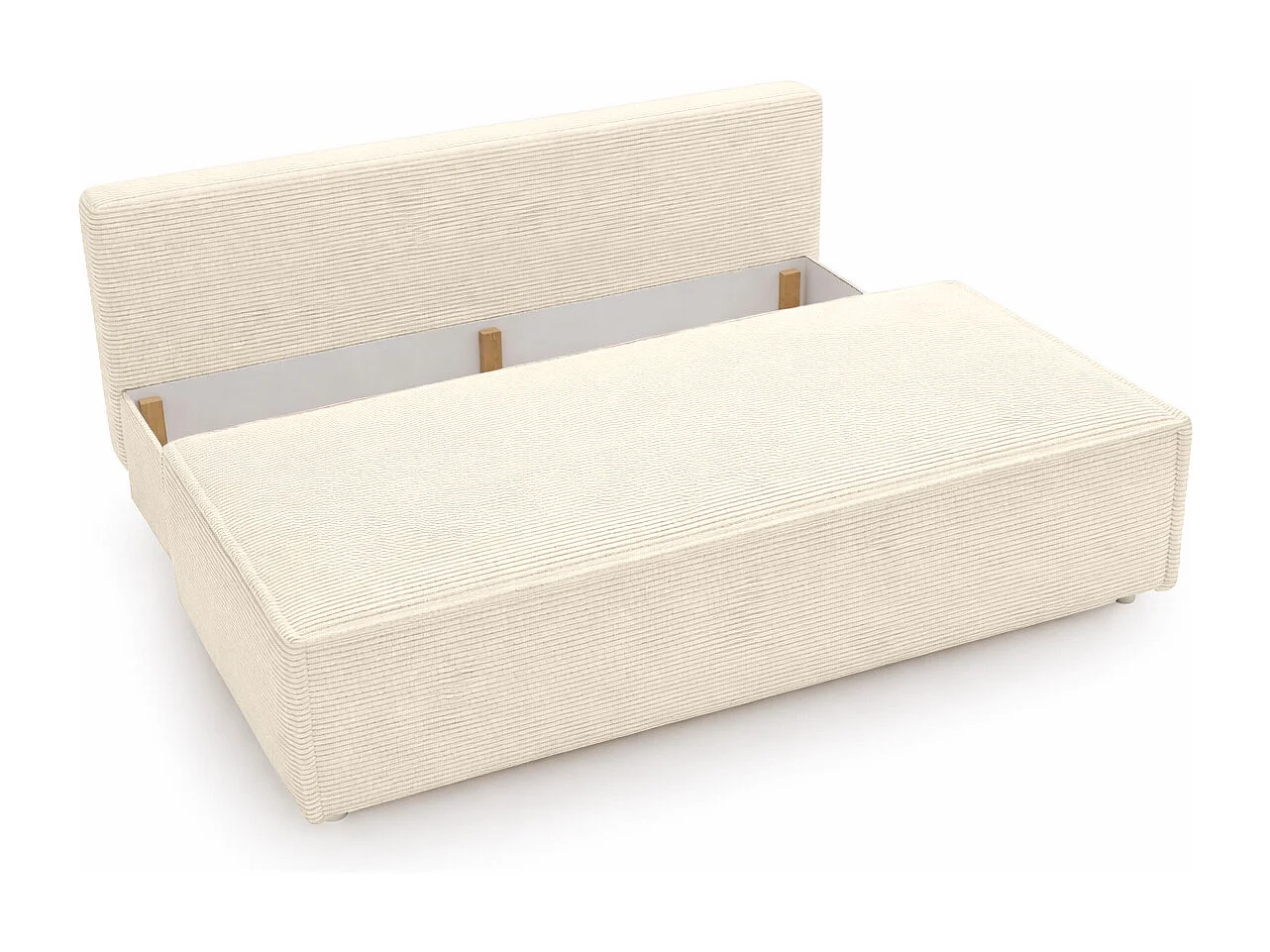 Canapé convertible DUO Poso en tissu - plusieurs coloris Beige clair