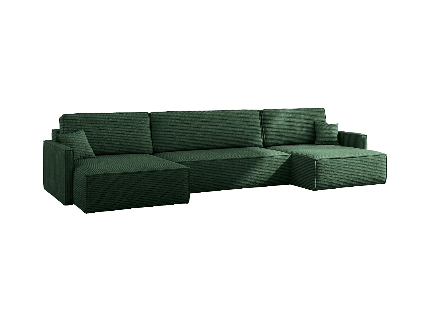 Ecksofa Carlos Mit Schlaffunktion und Bettkasten Elegante Stoff Poso Grün