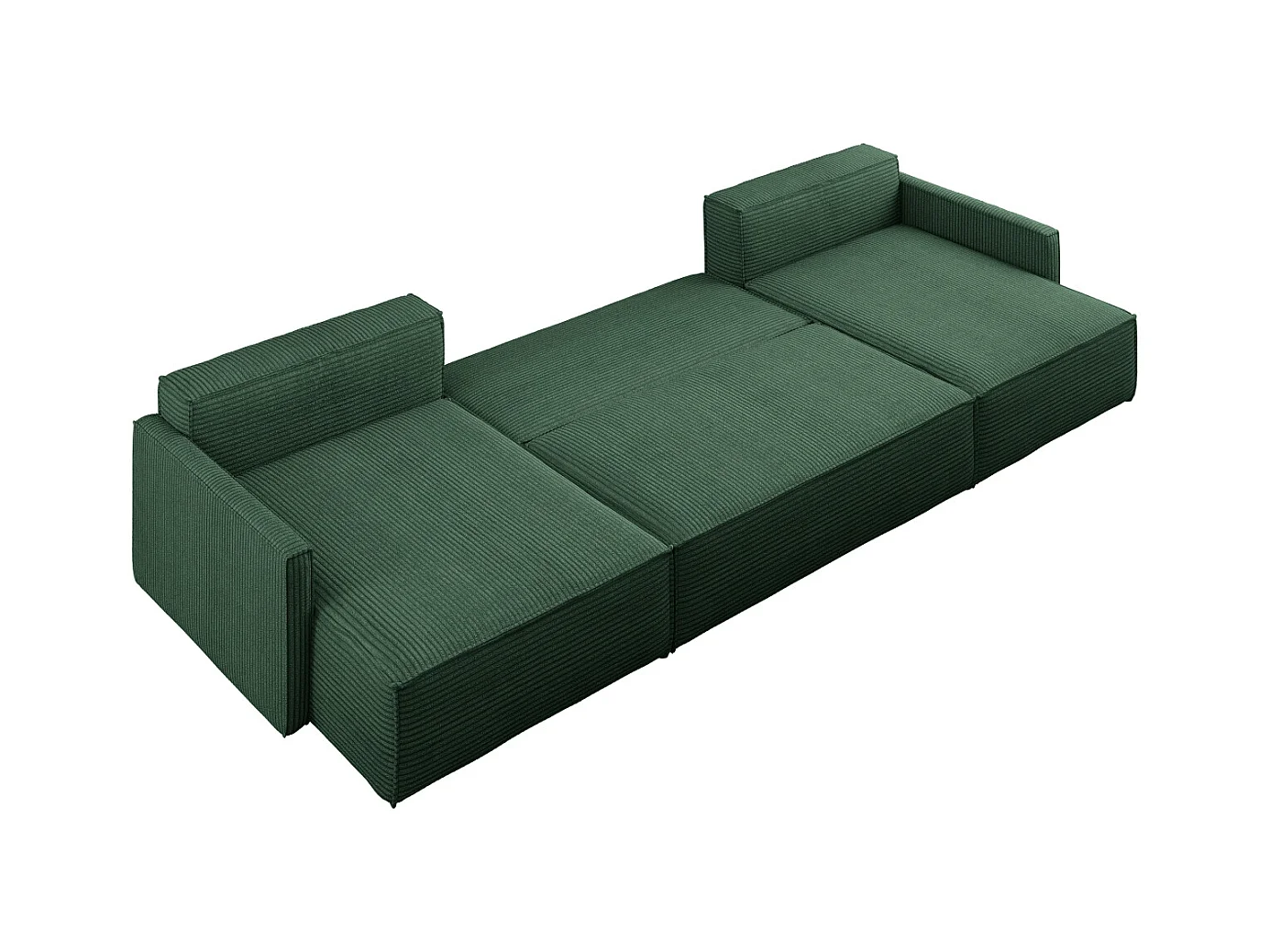 Ecksofa Carlos Mit Schlaffunktion und Bettkasten Elegante Stoff Poso Grün
