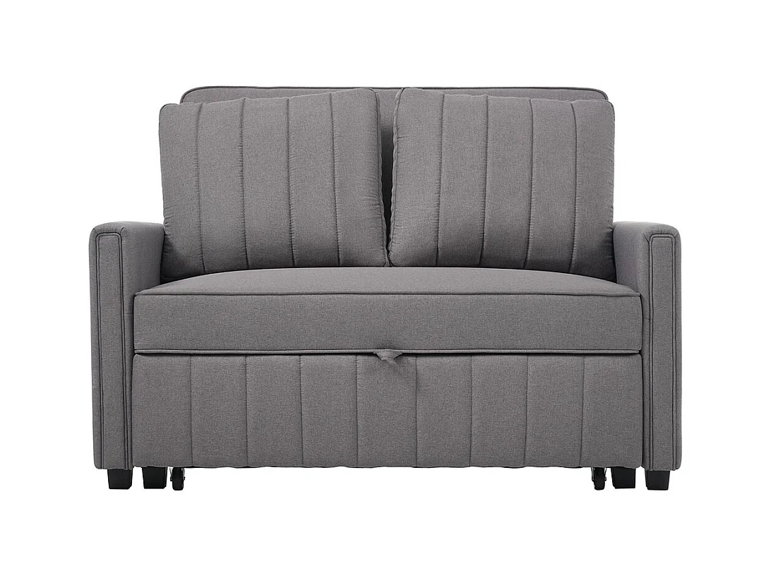 Multifunctionele opklapbare slaapbank met slaapfunctie en groot rugkussen voor kleine ruimtes en studentenwoningen antigrijs