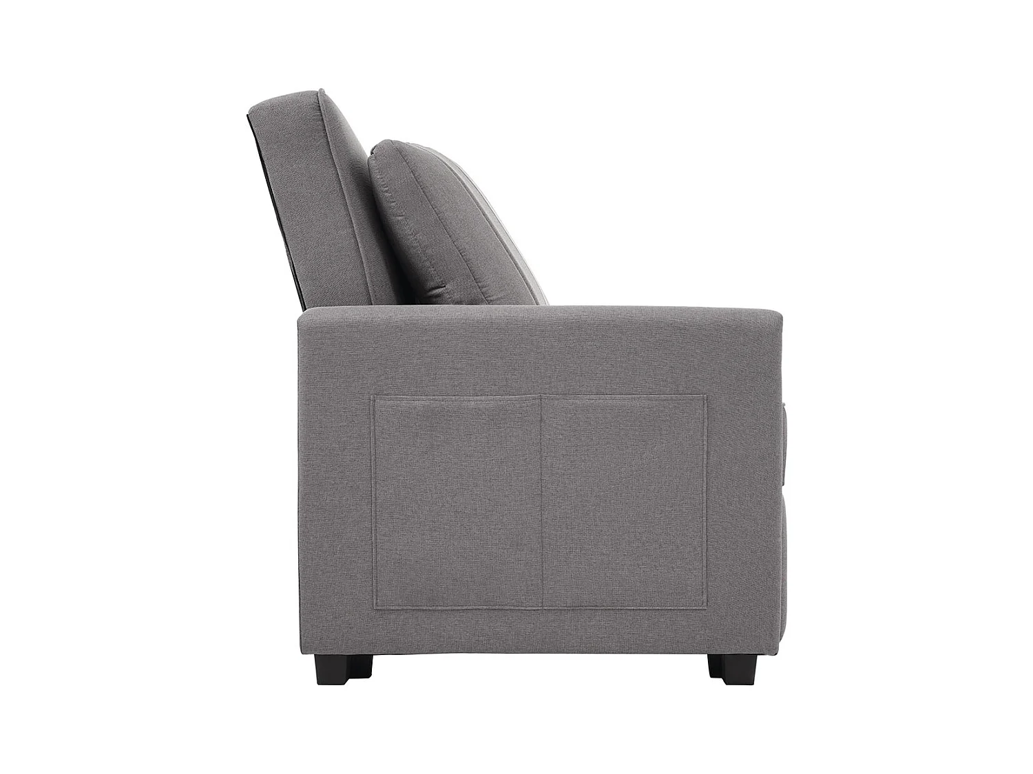 Multifunctionele opklapbare slaapbank met slaapfunctie en groot rugkussen voor kleine ruimtes en studentenwoningen antigrijs