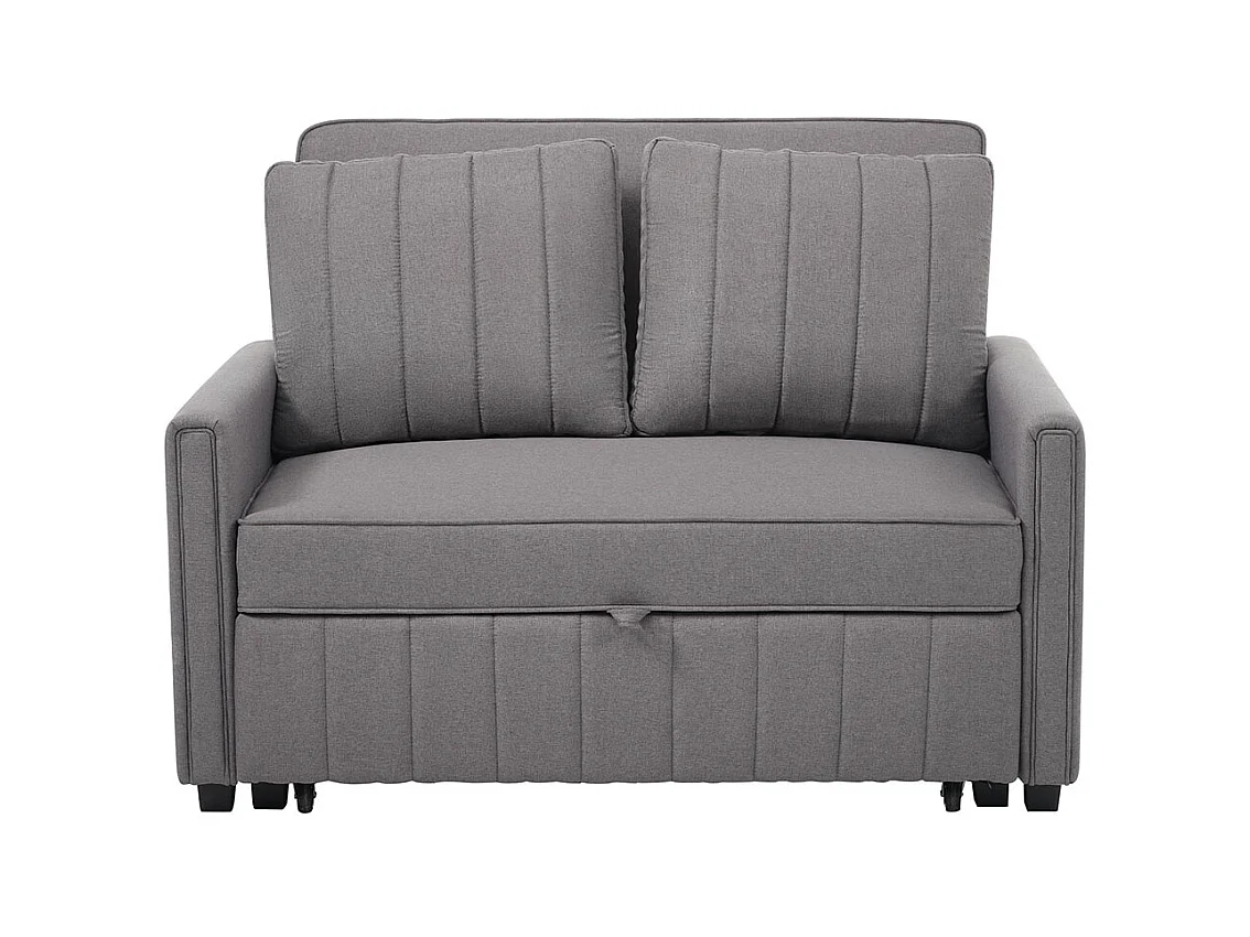 Multifunctionele opklapbare slaapbank met slaapfunctie en groot rugkussen voor kleine ruimtes en studentenwoningen antigrijs