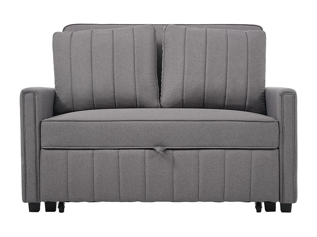 Multifunctionele opklapbare slaapbank met slaapfunctie en groot rugkussen voor kleine ruimtes en studentenwoningen antigrijs