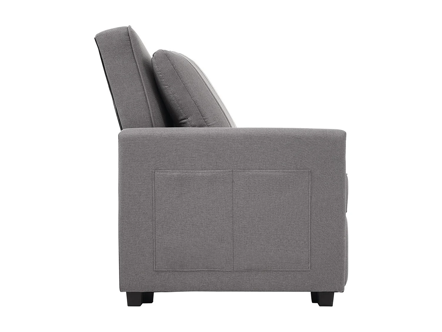 Multifunctionele opklapbare slaapbank met slaapfunctie en groot rugkussen voor kleine ruimtes en studentenwoningen antigrijs