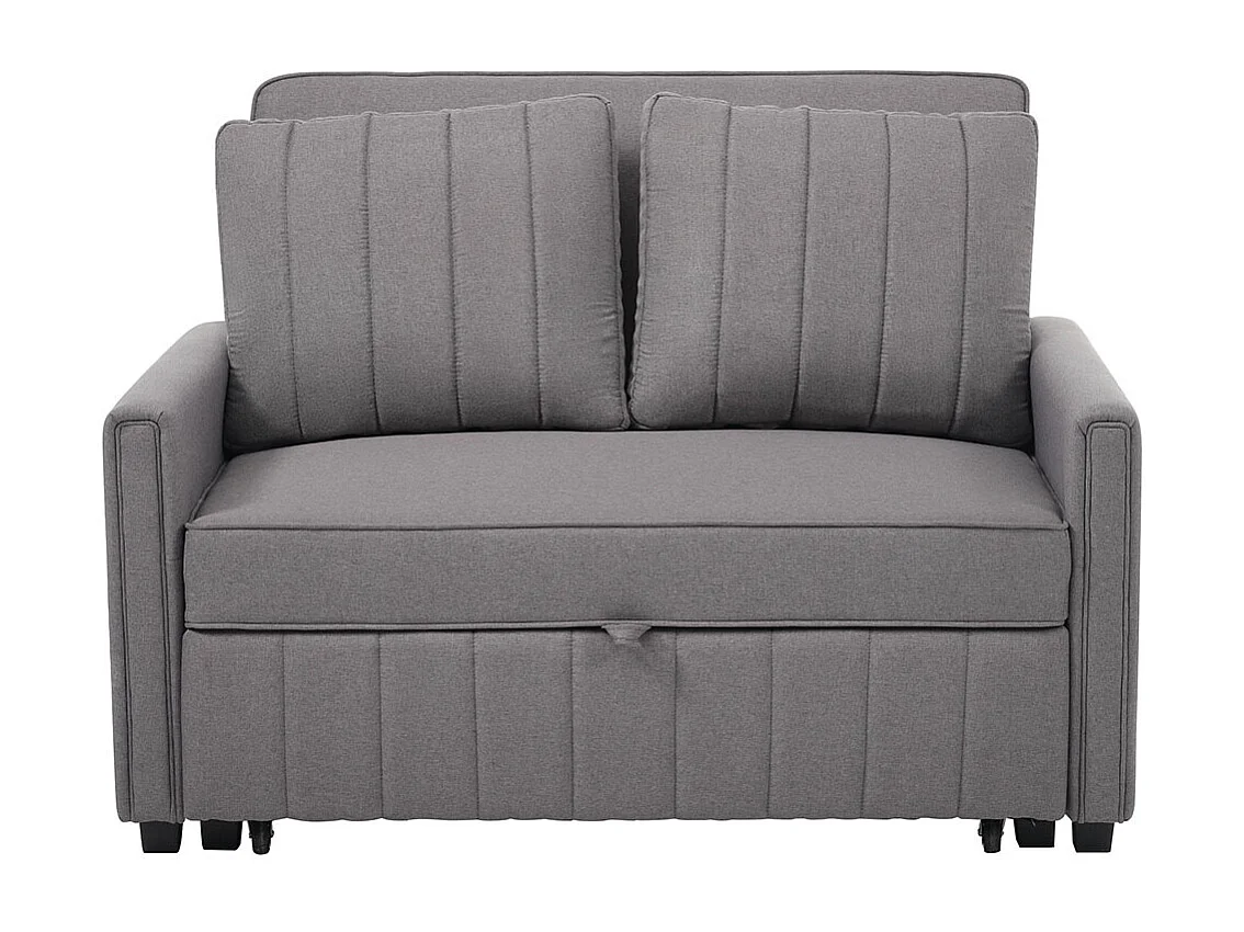 Multifunctionele opklapbare slaapbank met slaapfunctie en groot rugkussen voor kleine ruimtes en studentenwoningen antigrijs