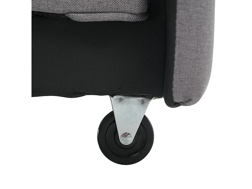 Multifunctionele opklapbare slaapbank met slaapfunctie en groot rugkussen voor kleine ruimtes en studentenwoningen antigrijs