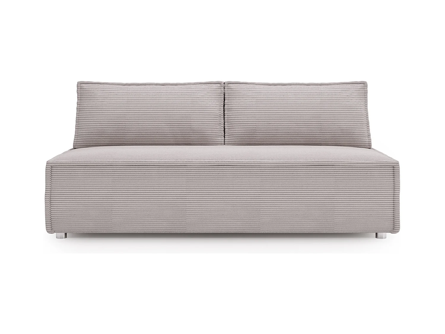 Canapé avec fonction couchage et coffre de lit, canapé-lit DUO Poso tissu - plusieurs coloris Gris clair