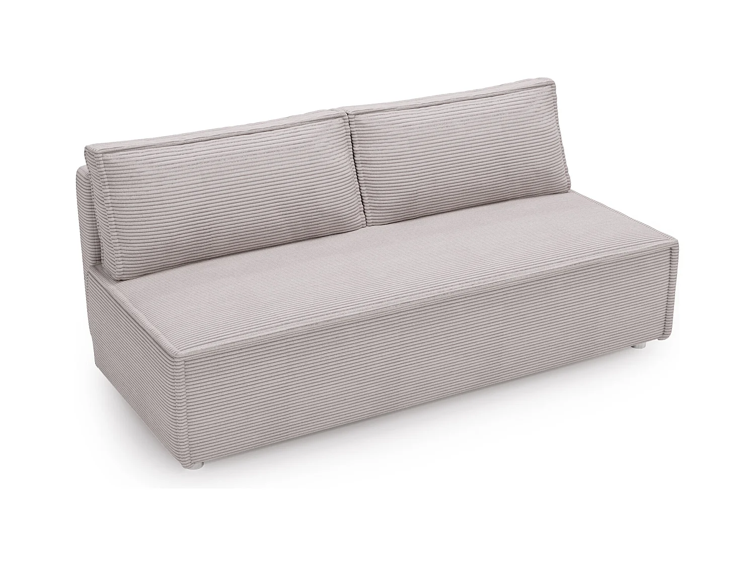 Canapé avec fonction couchage et coffre de lit, canapé-lit DUO Poso tissu - plusieurs coloris Gris clair