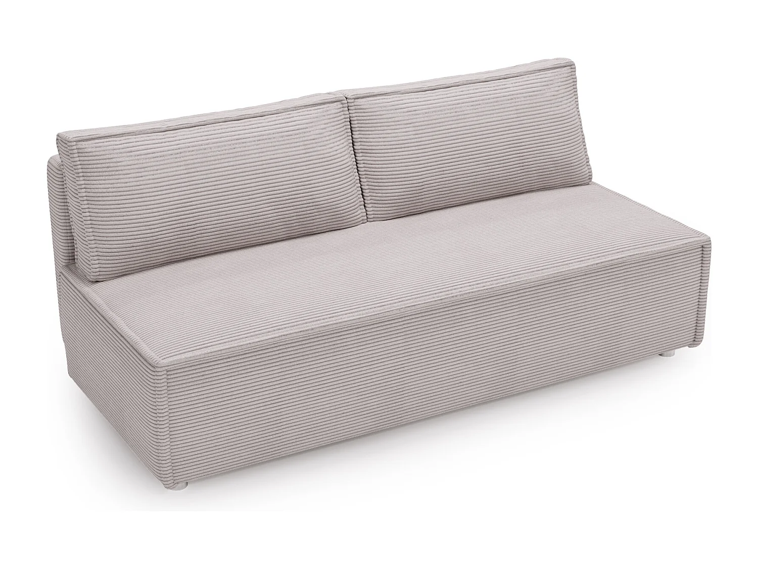 Bank met slaapfunctie en bedkast, slaapbank DUO Poso stof - vele kleuren Lichtgrijs