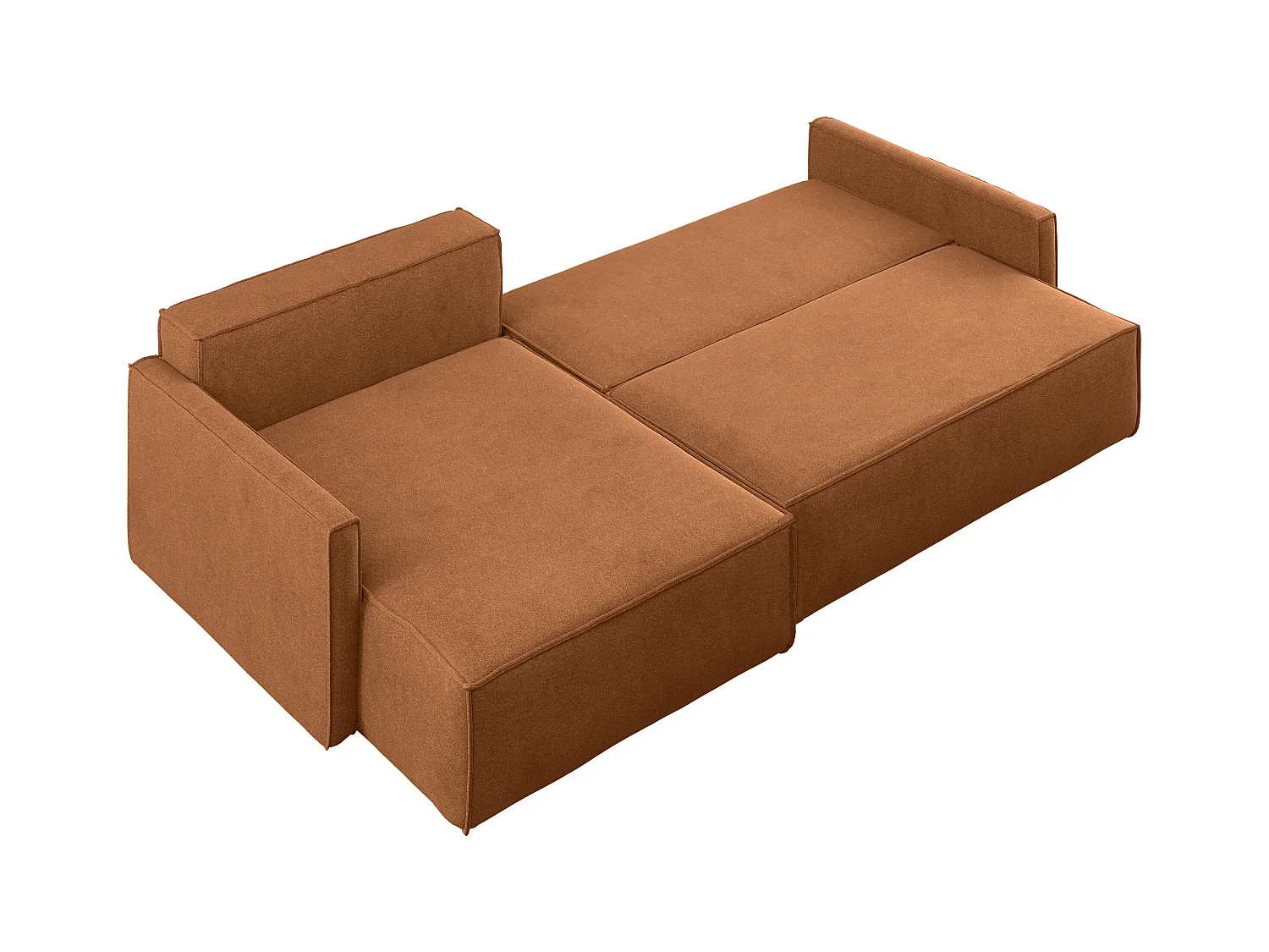 Schlafsofa Carlos L-Form, Ecksofa Mit Bettkasten Und Schlaffunktion Stoff Salvador Links Braun