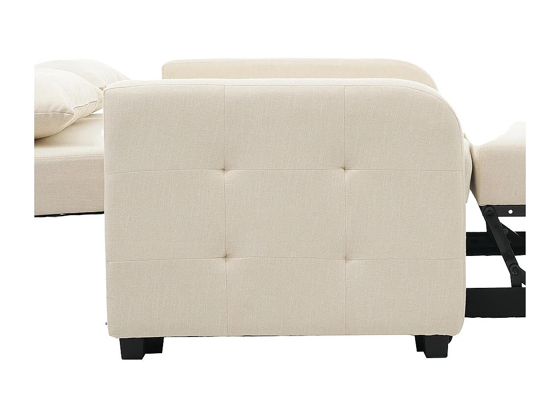 Canapé convertible confortable pliant multifonctionnel dossier réglable idéal petits appartements et résidences beige