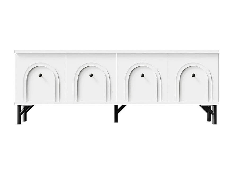 Moderne tv-meubel met 4 deuren elegant design met softclose-scharnieren wit