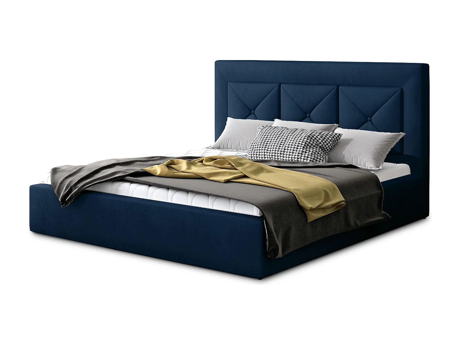 Letto Smart L (180x200)/Tessuto-Blu