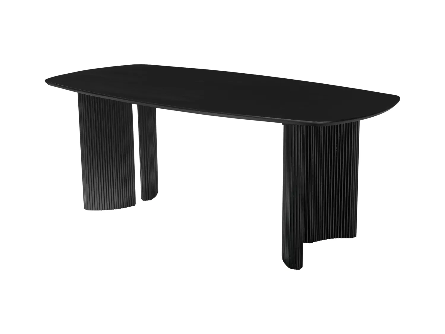 Ensemble table + 4 chaises TAMENIA de Maison Céphy - Noir et blanc