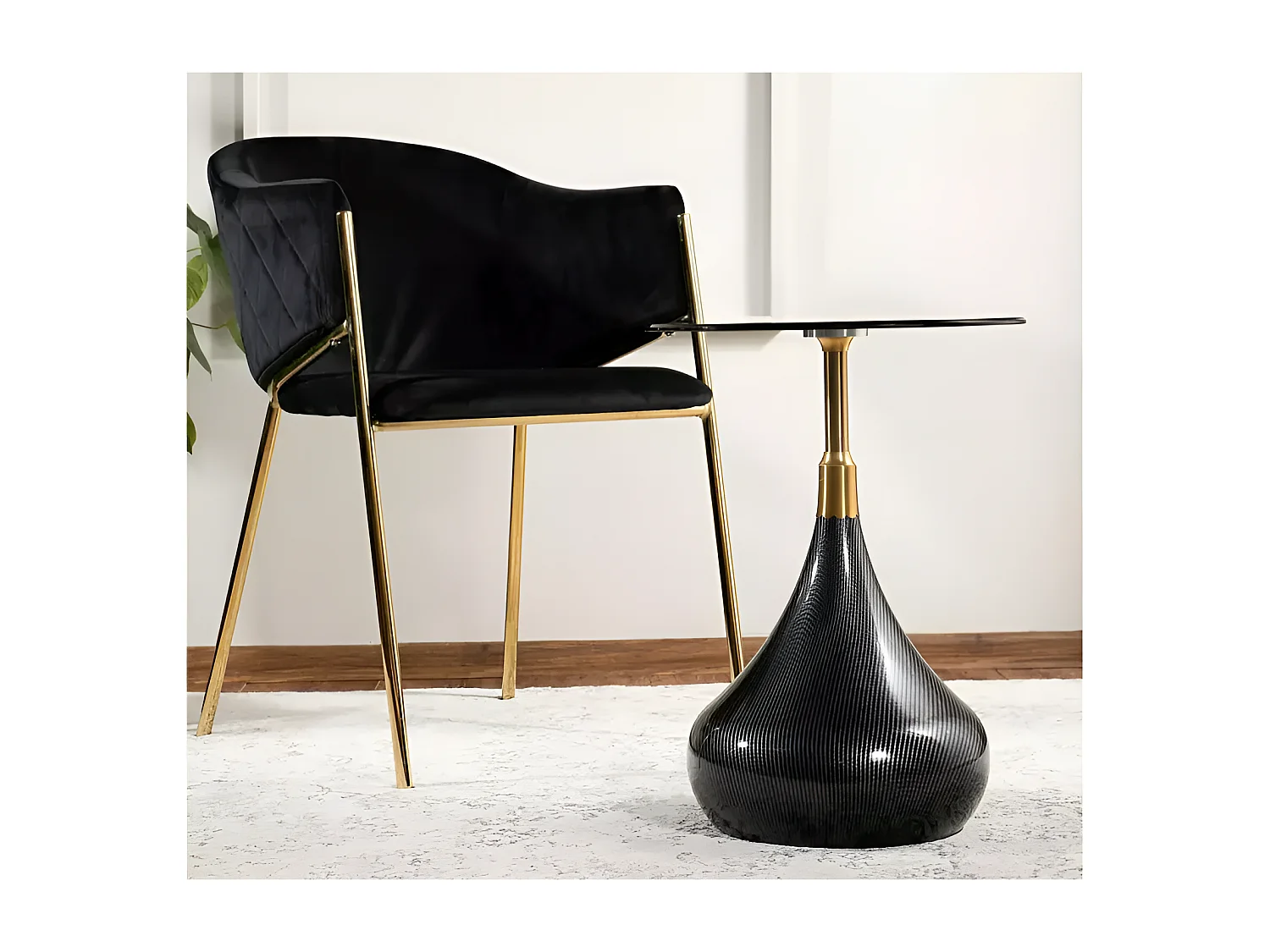 Table d'appoint/céramique/métal/Tauros