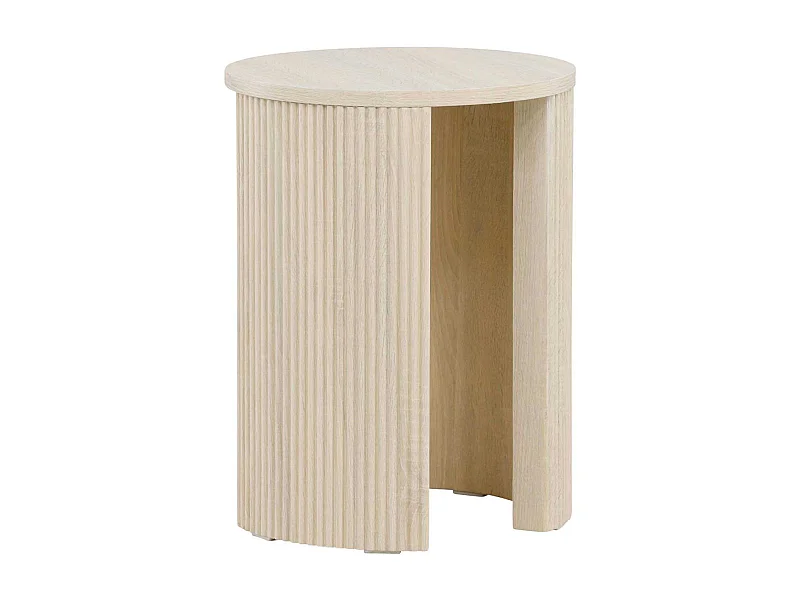 Table d'Appoint Nervurée "Bristol" 52cm Naturel