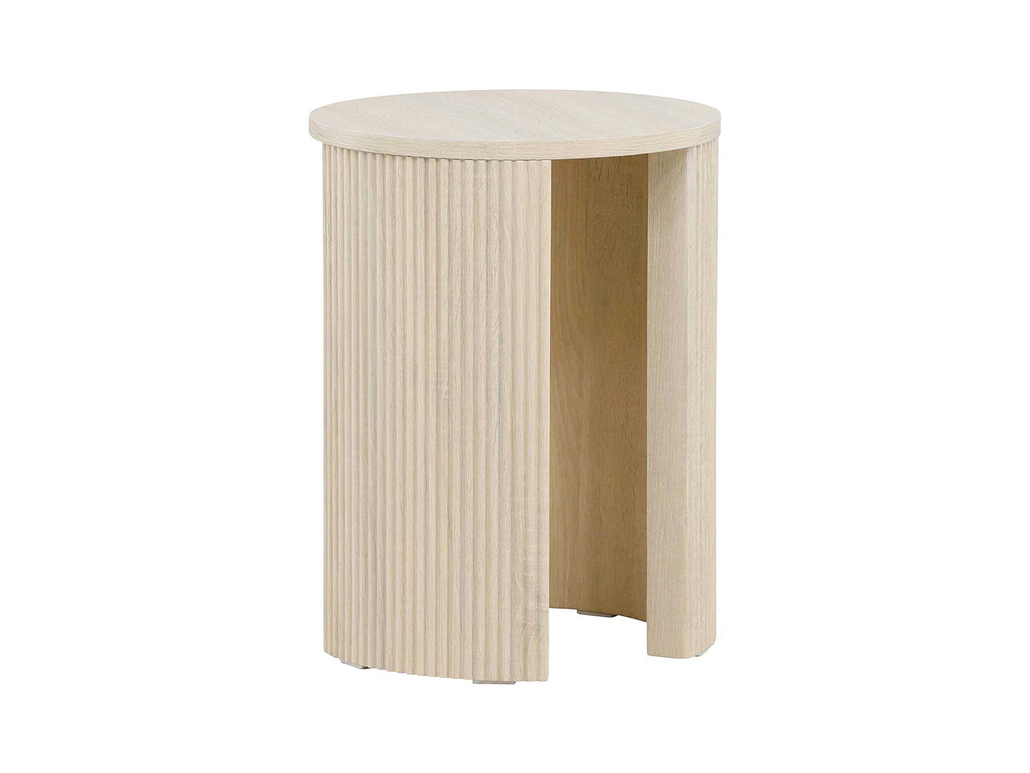 Table d'Appoint Nervurée "Bristol" 52cm Naturel