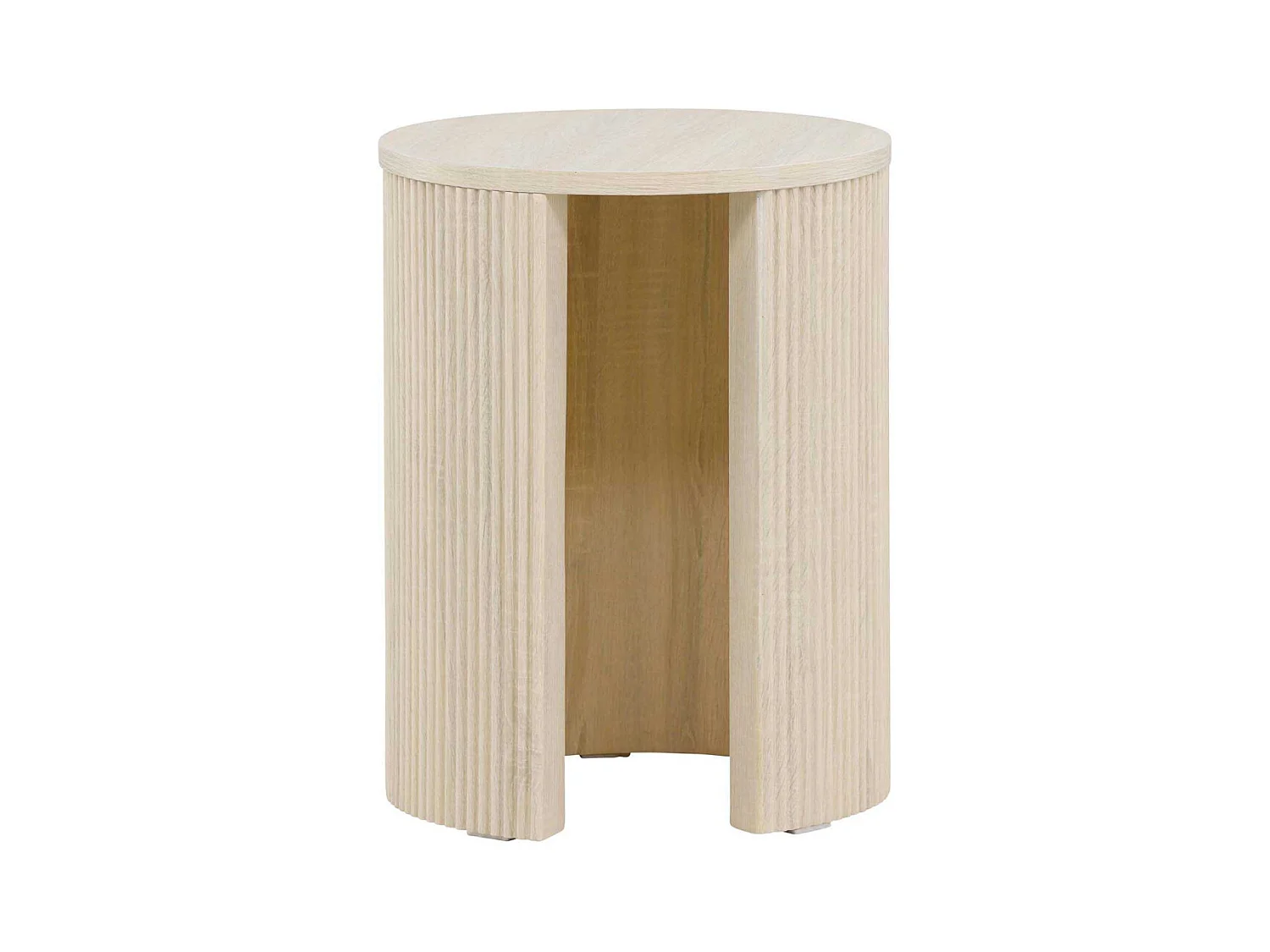 Table d'Appoint Nervurée "Bristol" 52cm Naturel