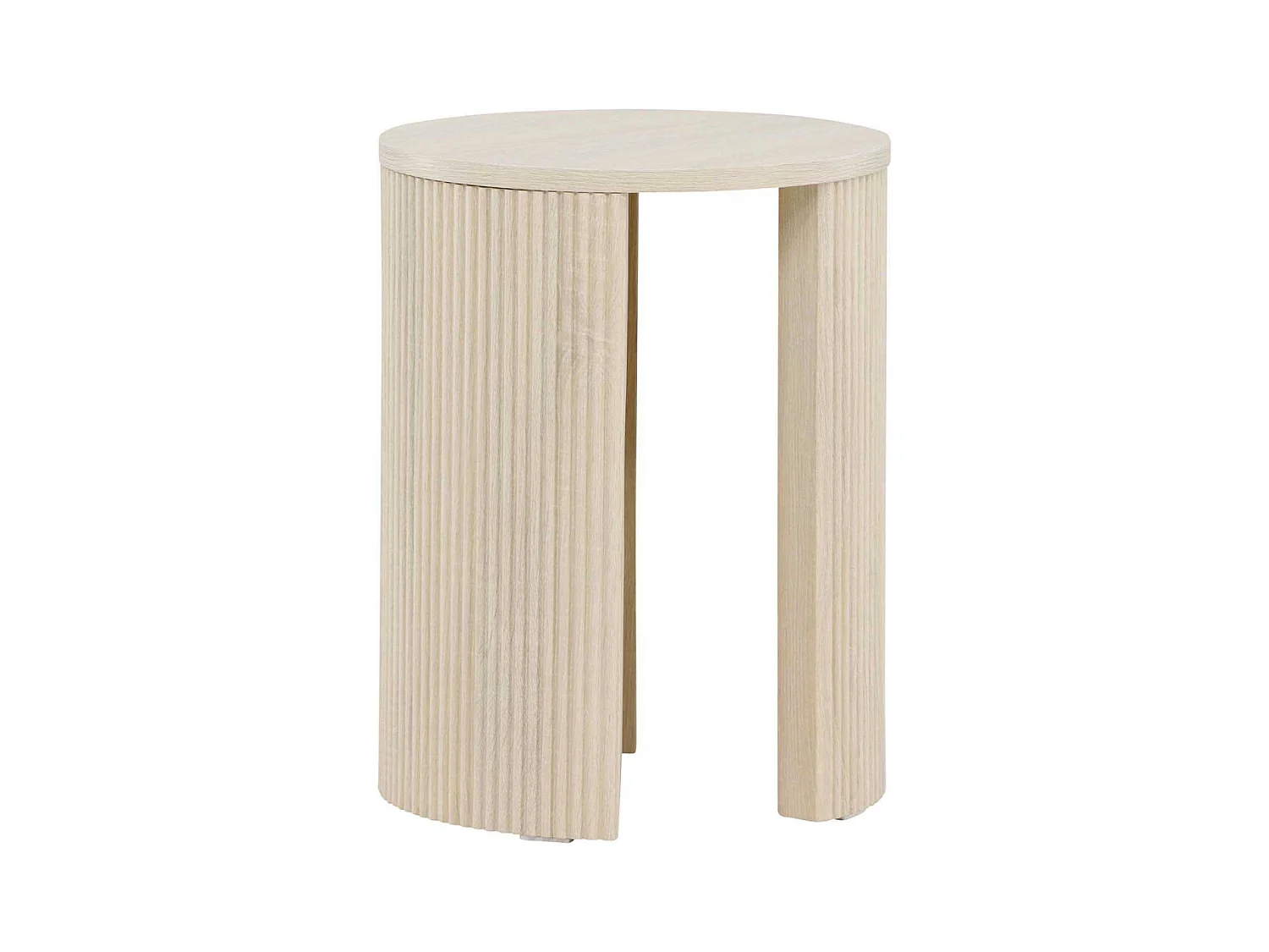 Table d'Appoint Nervurée "Bristol" 52cm Naturel