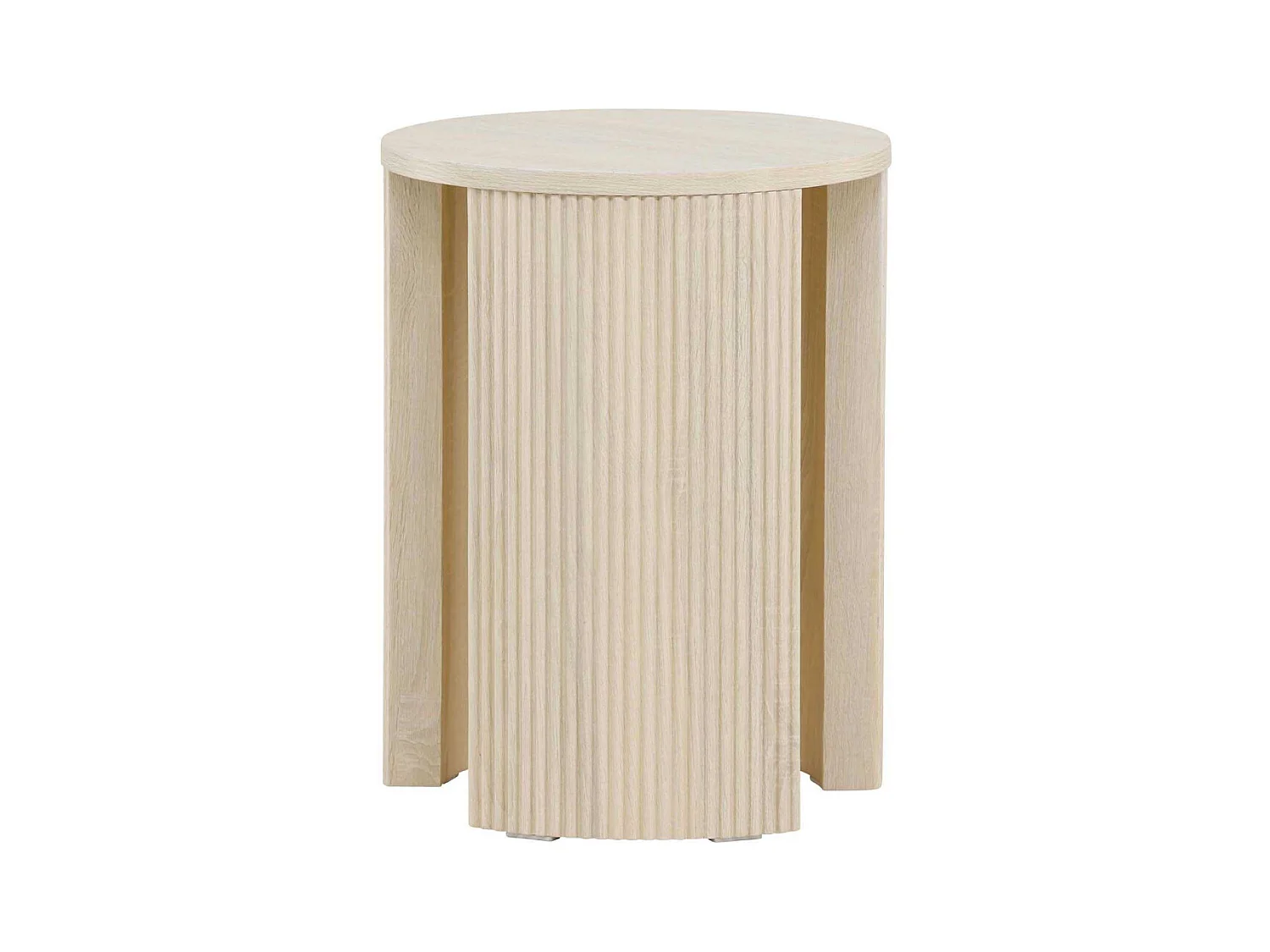 Table d'Appoint Nervurée "Bristol" 52cm Naturel