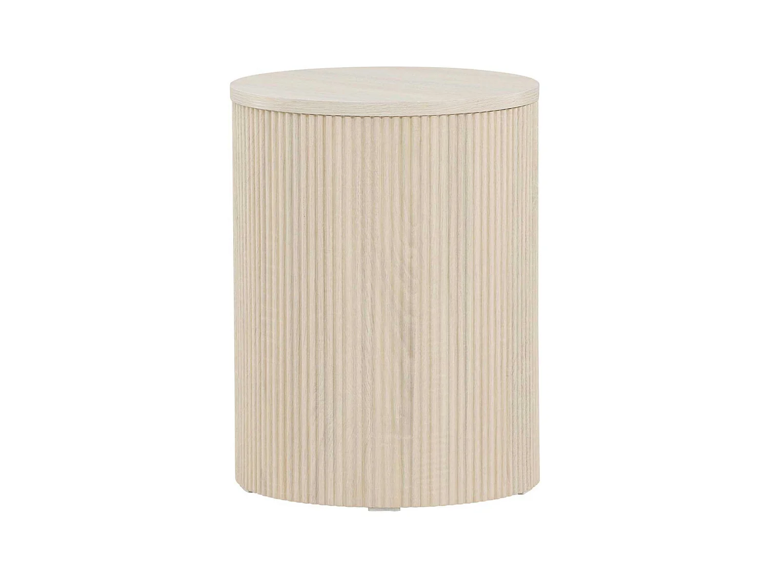Table d'Appoint Nervurée "Bristol" 52cm Naturel