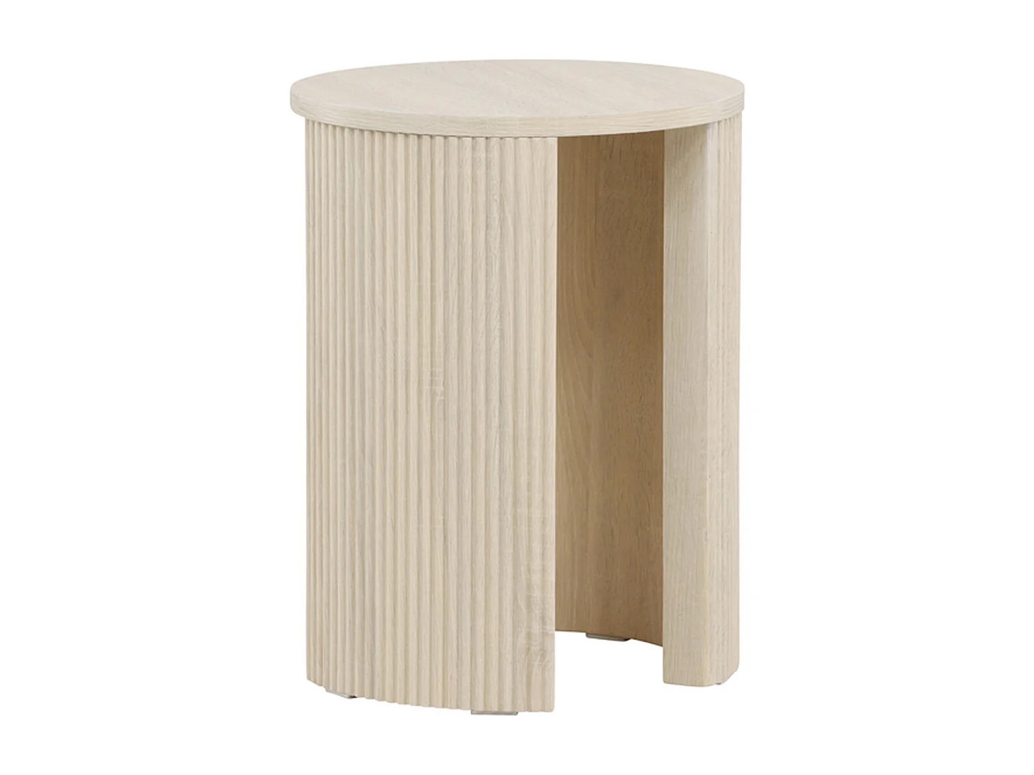 Table d'Appoint Nervurée "Bristol" 52cm Naturel