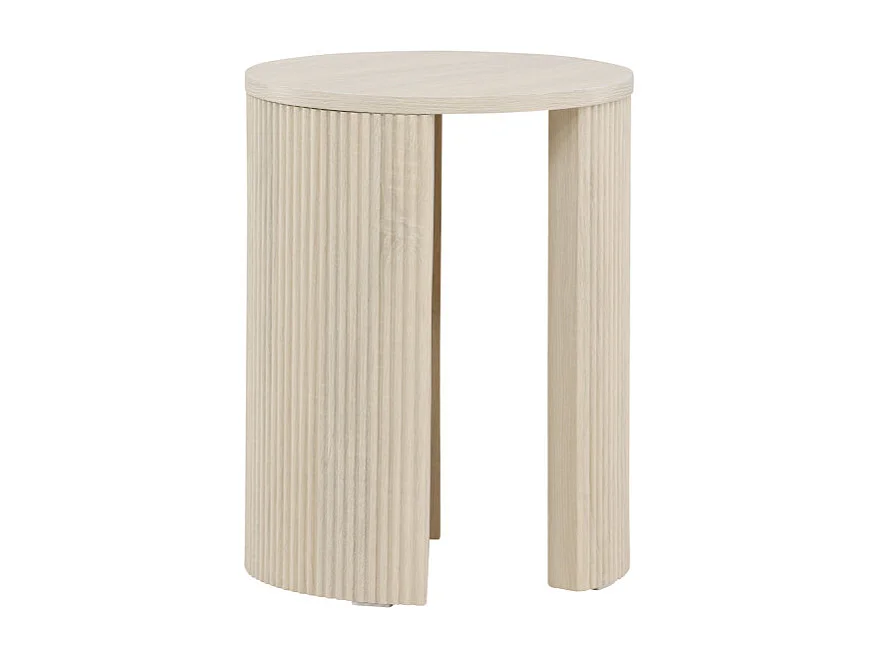 Table d'Appoint Nervurée "Bristol" 52cm Naturel