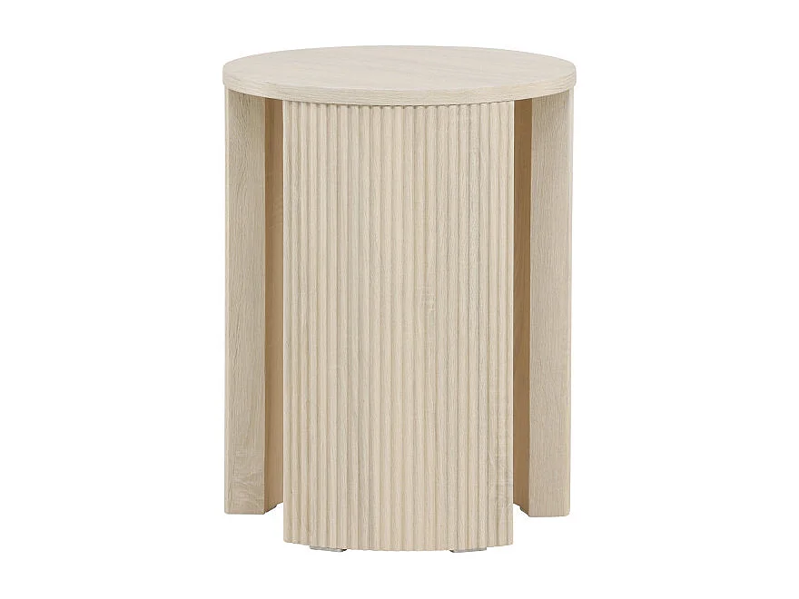 Table d'Appoint Nervurée "Bristol" 52cm Naturel