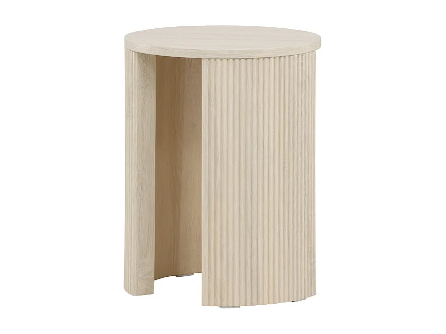 Table d'Appoint Nervurée "Bristol" 52cm Naturel
