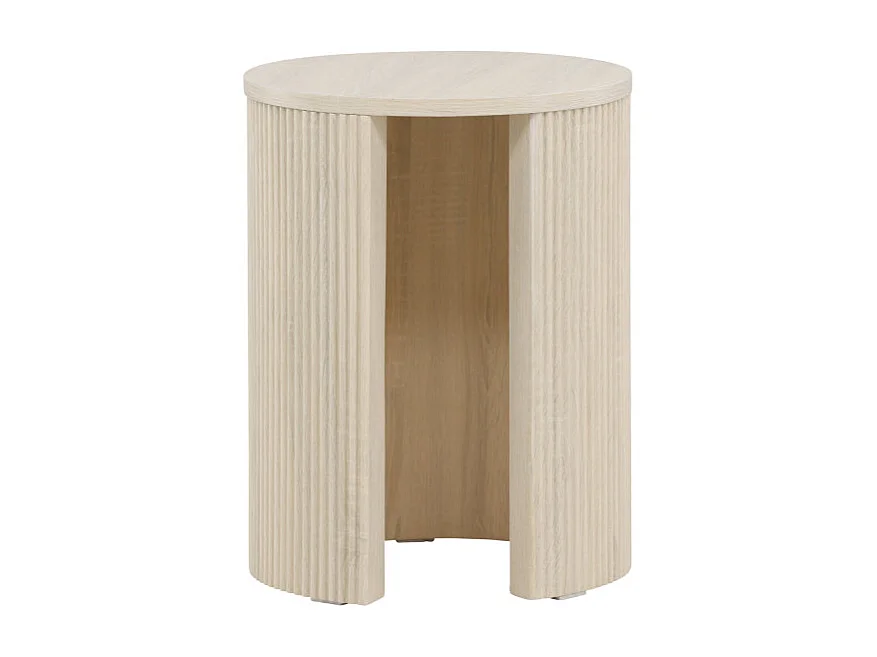 Table d'Appoint Nervurée "Bristol" 52cm Naturel