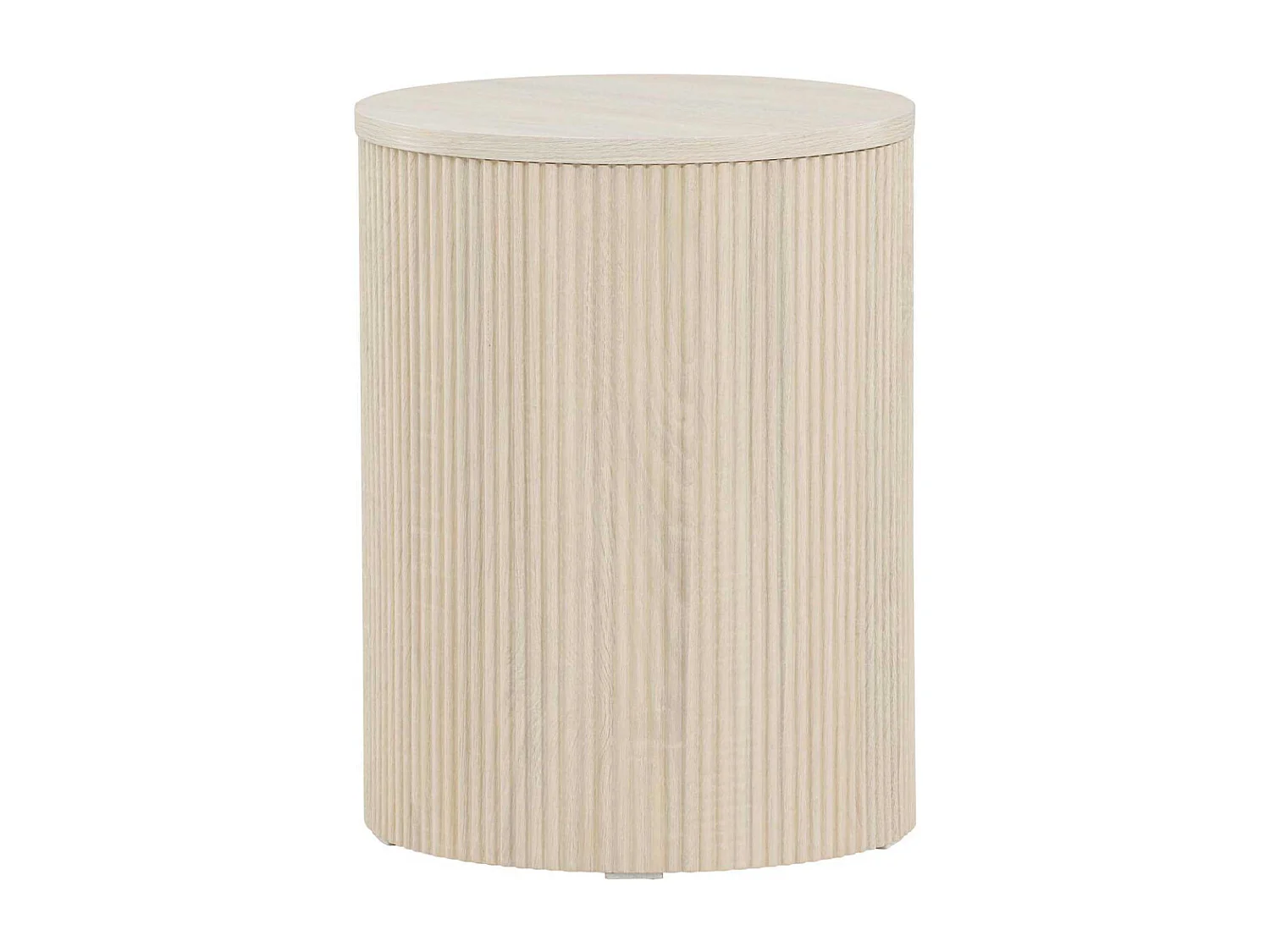 Table d'Appoint Nervurée "Bristol" 52cm Naturel