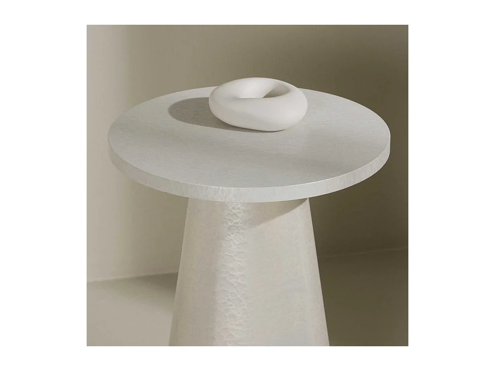 Table d'Appoint Design "Lanzo" 45cm Blanc