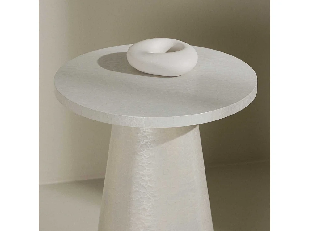 Table d'Appoint Design "Lanzo" 45cm Blanc