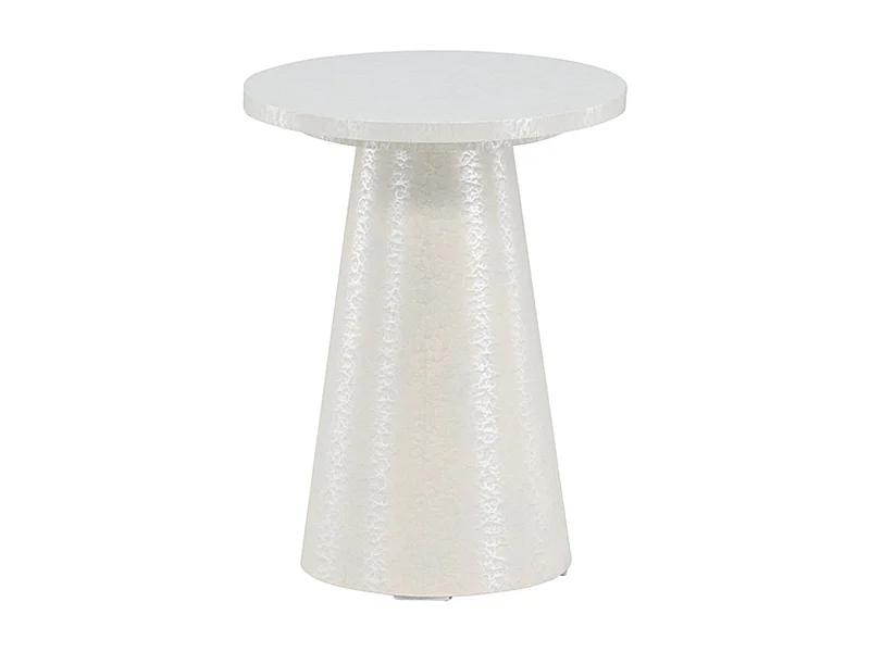 Table d'Appoint Design "Lanzo" 45cm Blanc