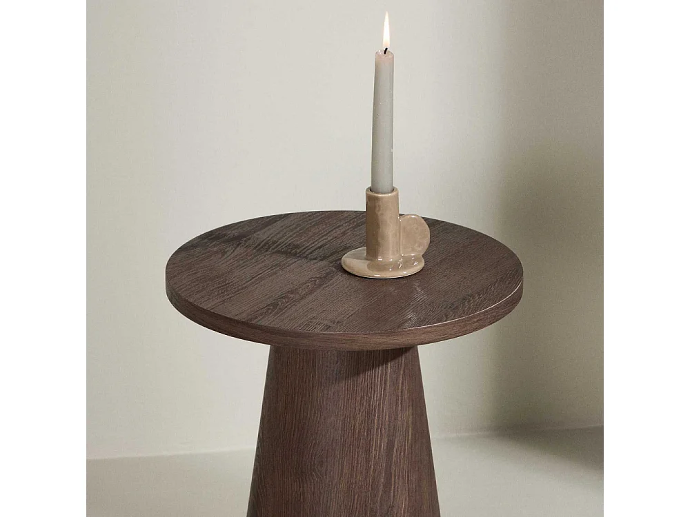 Table d'Appoint Design "Lanzo" 45cm Moka