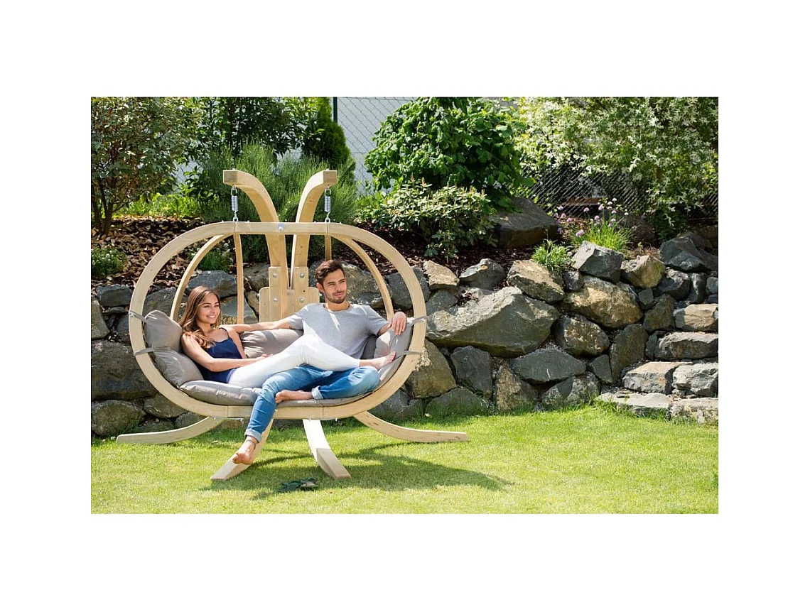 Hängesofa Globo royal Anthrazit - wasserfestes Kissen