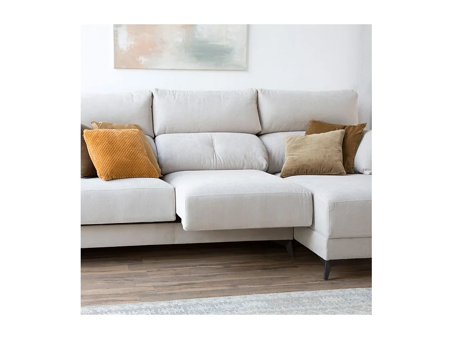 Canapé d'angle textile Beige (405) 280x105