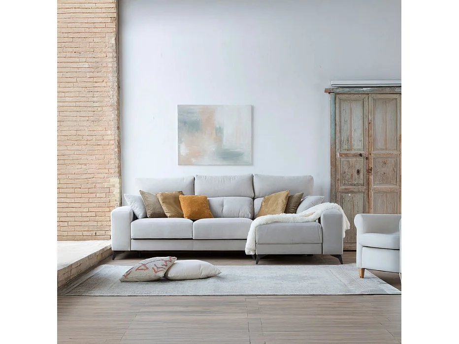 Canapé d'angle textile Beige (405) 280x105