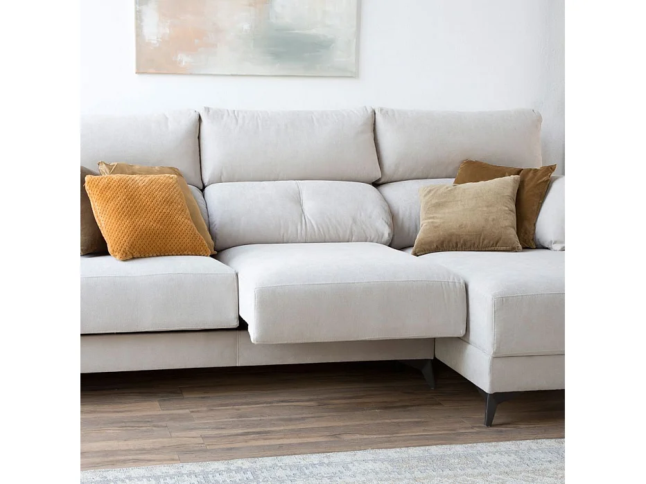 Canapé d'angle textile Beige (405) 280x105