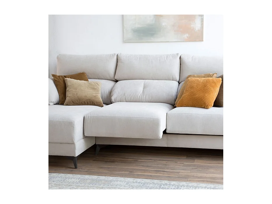 Canapé d'angle textile Beige (405) 280x105