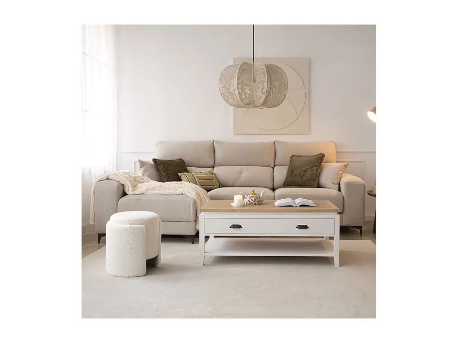 Canapé d'angle textile Beige (405) 280x105